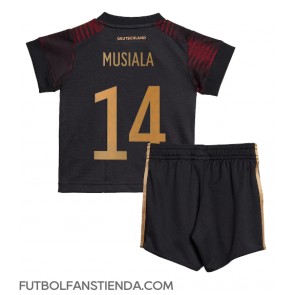 Alemania Jamal Musiala #14 Segunda Equipación Niños Mundial 2022 Manga Corta (+ Pantalones cortos)